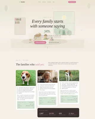 Nonprofit Animal Rescue Fundraising Landing Page Template