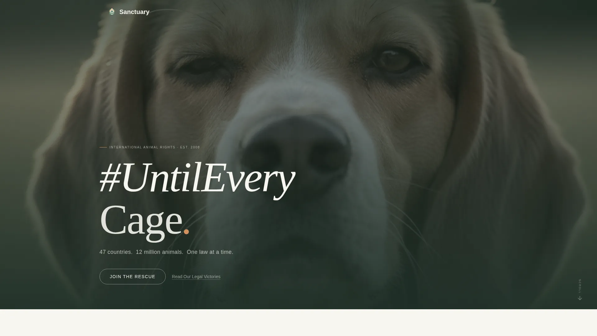 Animal Rights Nonprofit Landing Page Template
