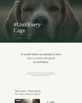 Animal Rights Nonprofit Landing Page Template