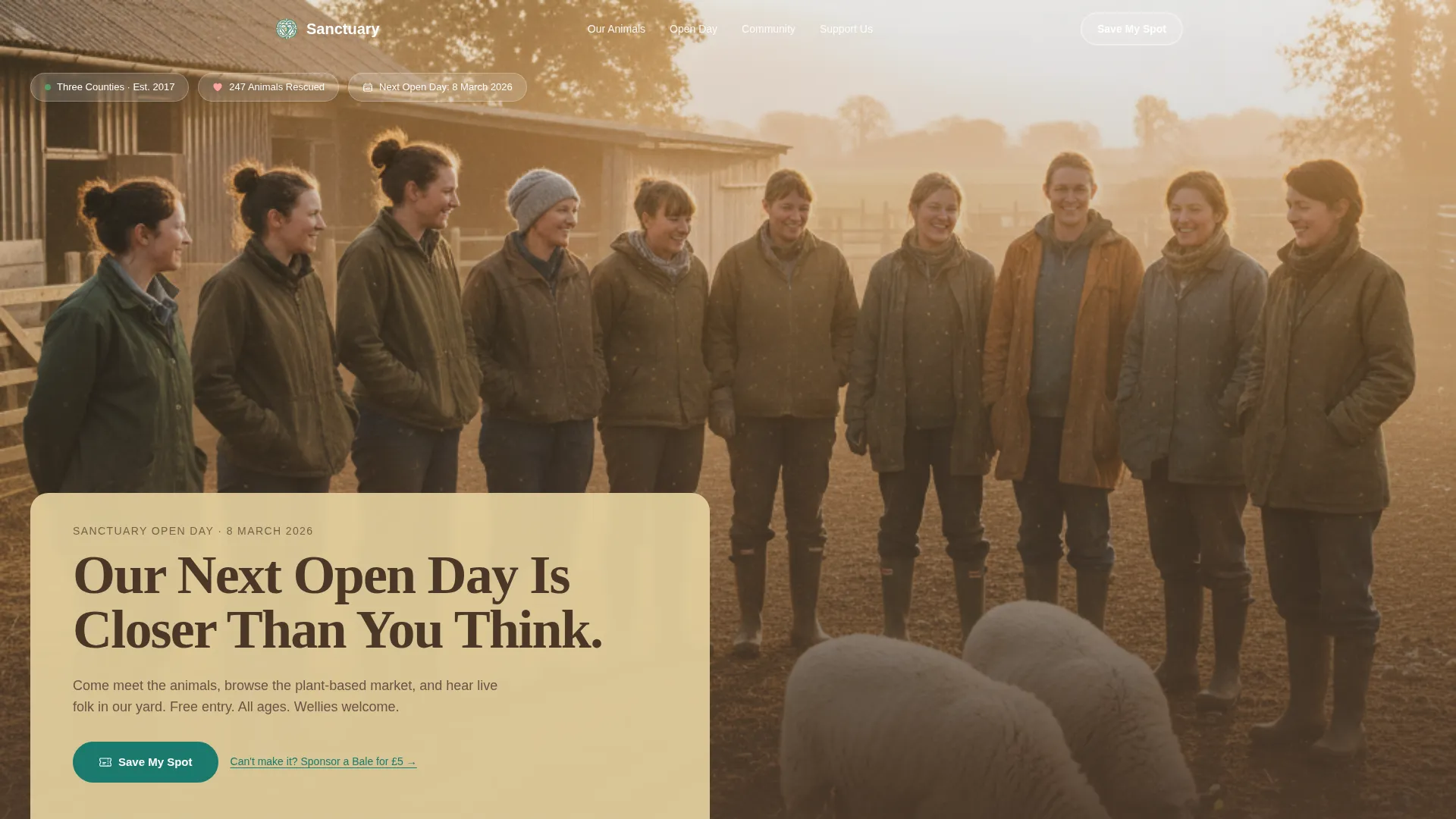 Animal Rights Landing Page Template