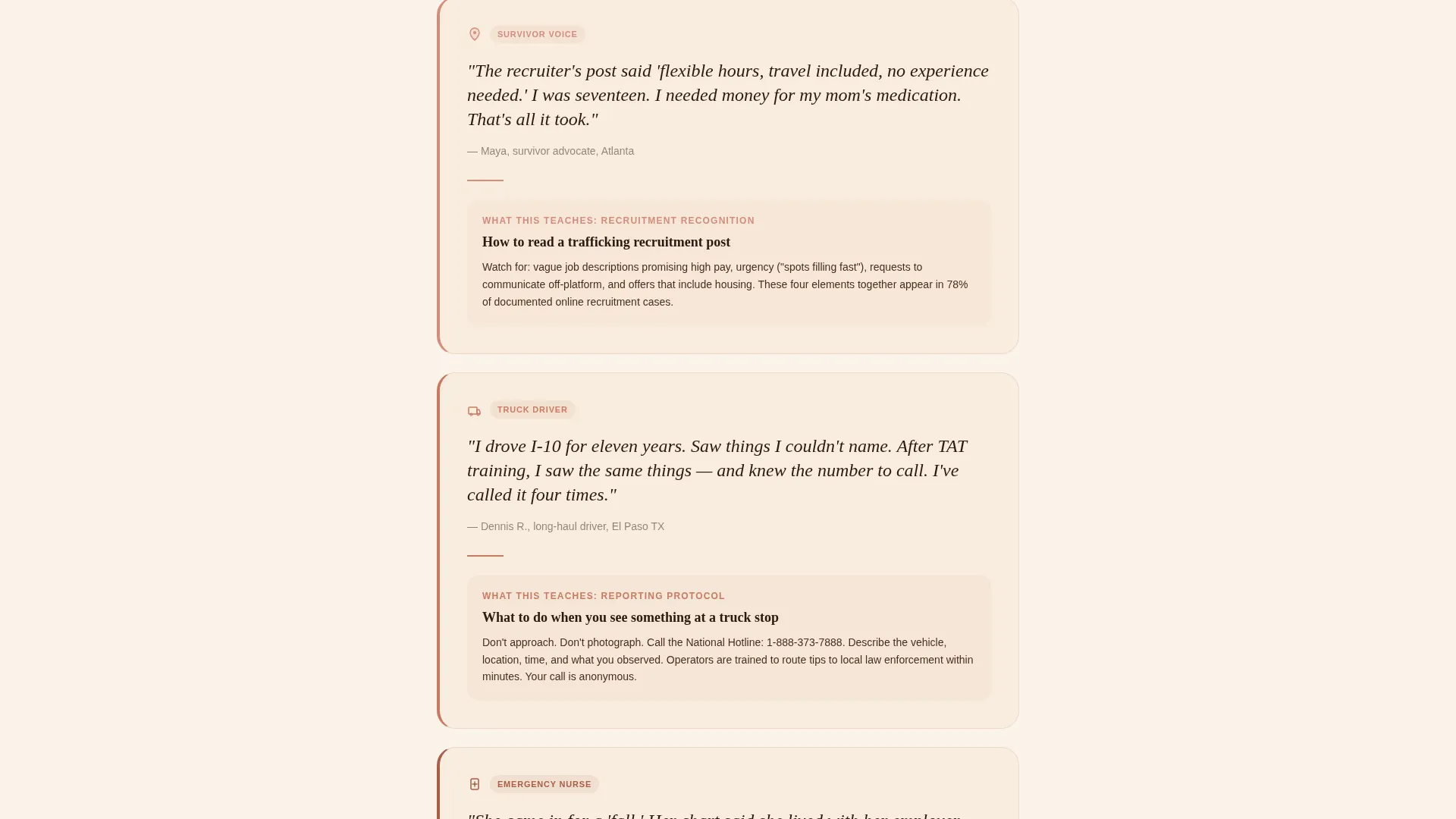 Anti-Trafficking Advocacy Landing Page Template