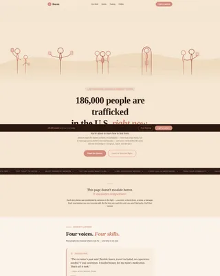 Anti-Trafficking Advocacy Landing Page Template