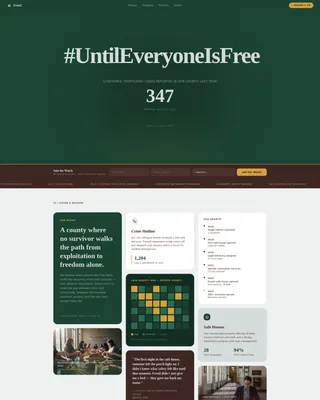 Anti-Trafficking Nonprofit Landing Page Template
