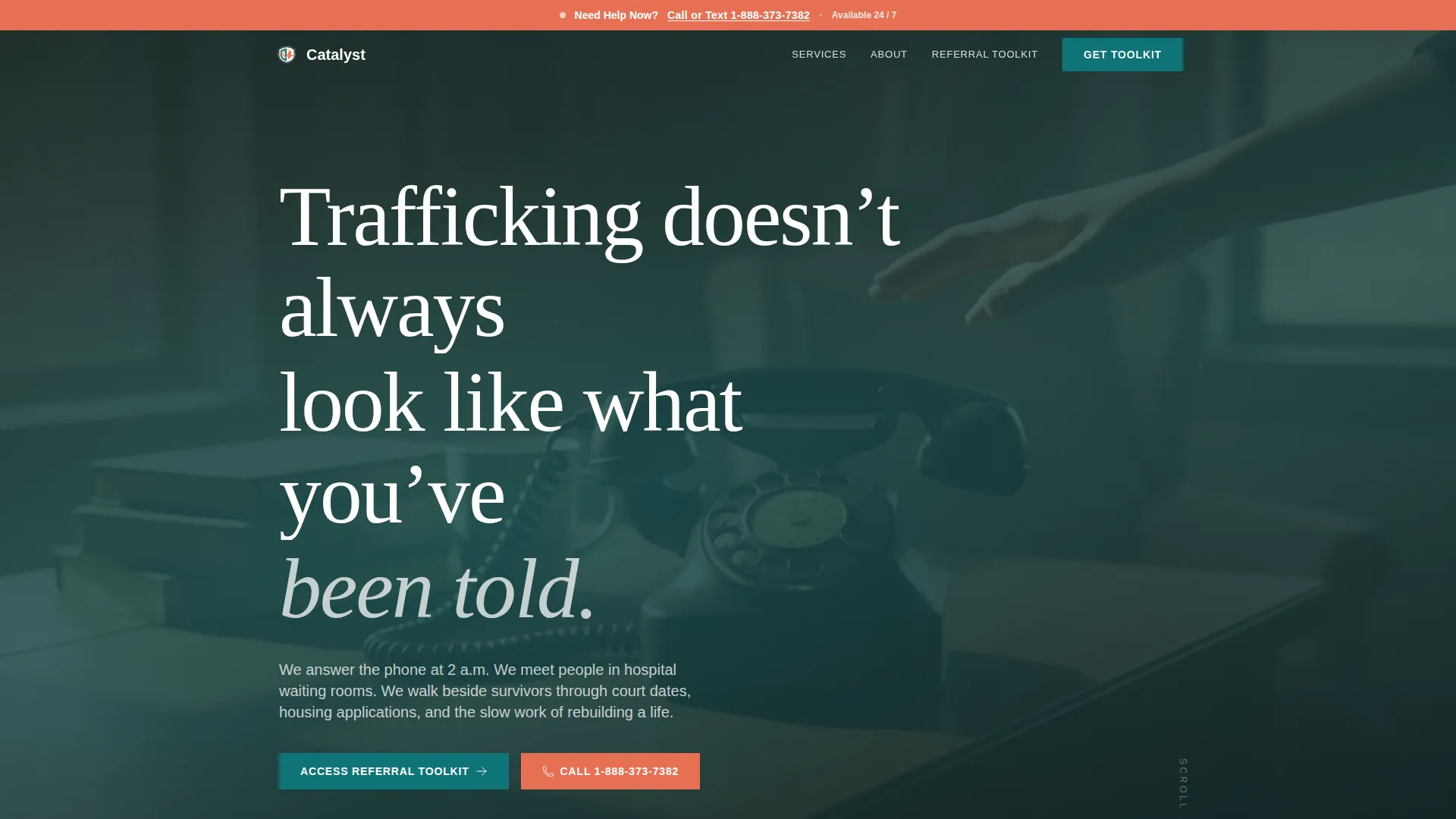 Anti-Trafficking Nonprofit Landing Page Template