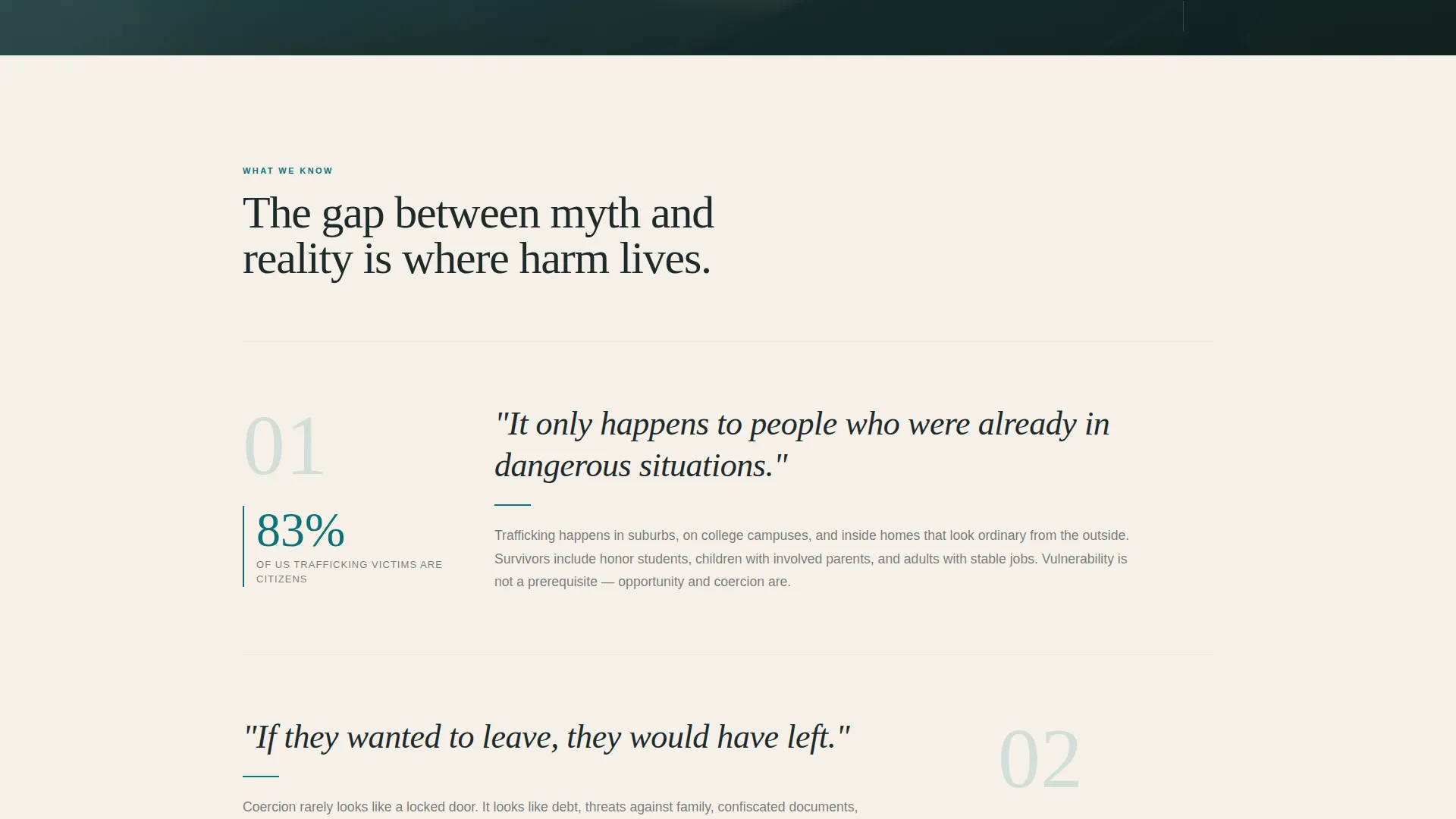 Anti-Trafficking Nonprofit Landing Page Template