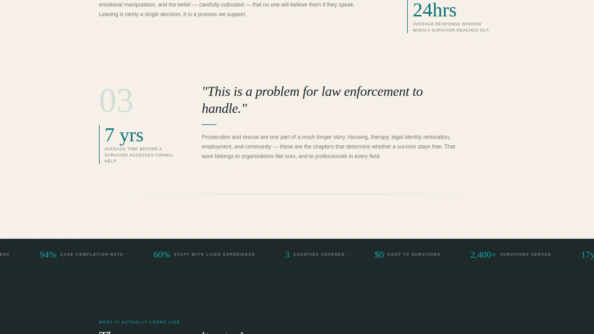Anti-Trafficking Nonprofit Landing Page Template