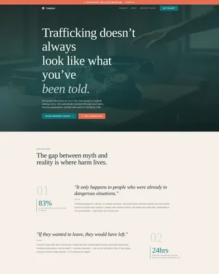 Anti-Trafficking Nonprofit Landing Page Template