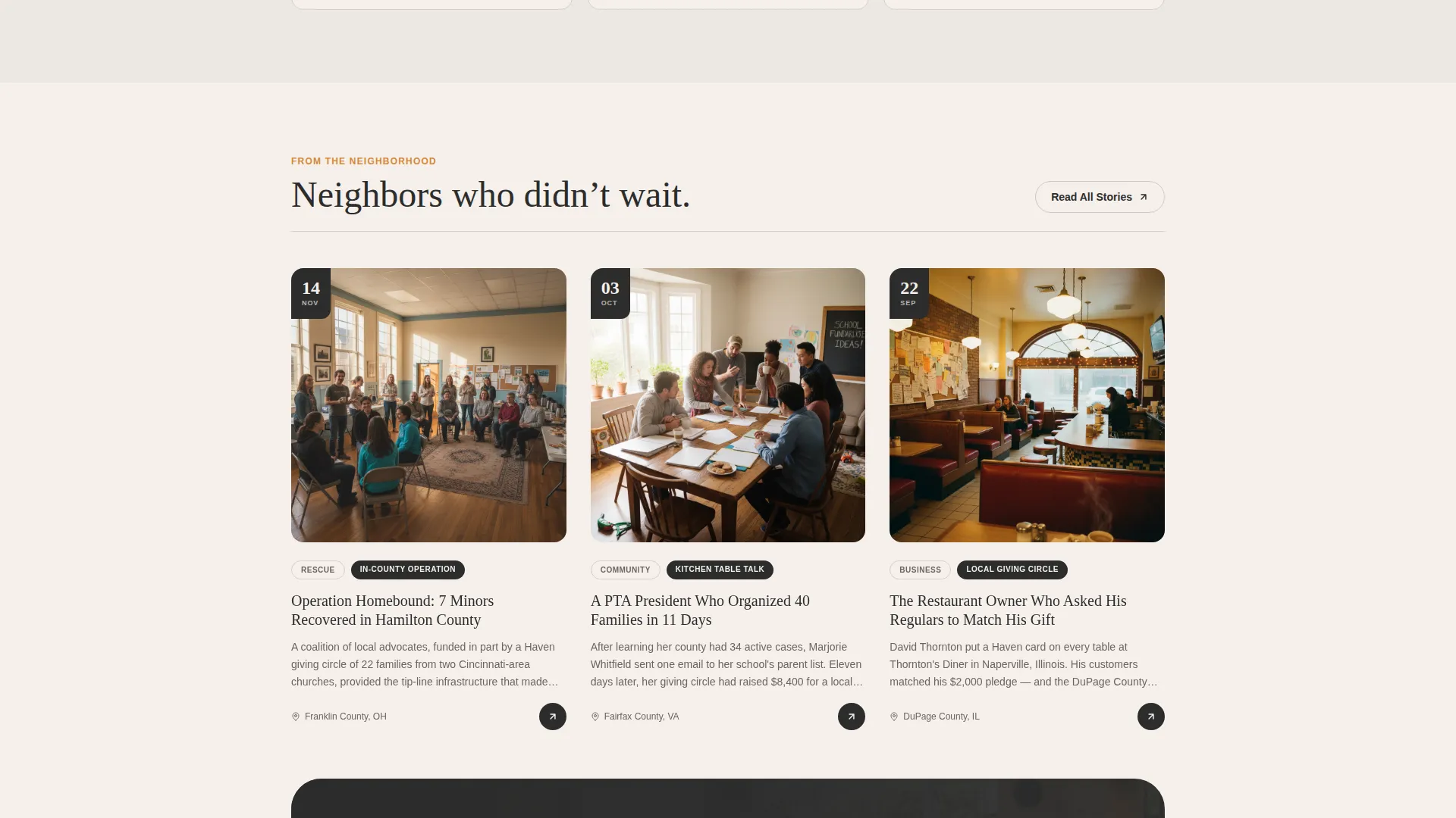 Anti-Trafficking Fundraising Landing Page Template