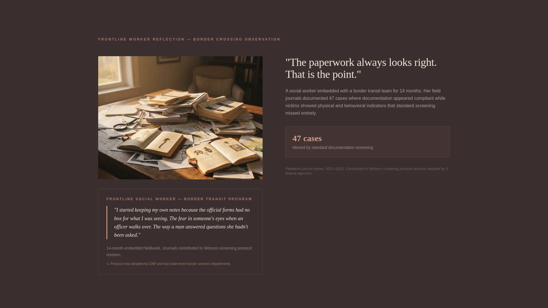 Anti-Trafficking Research Landing Page Template