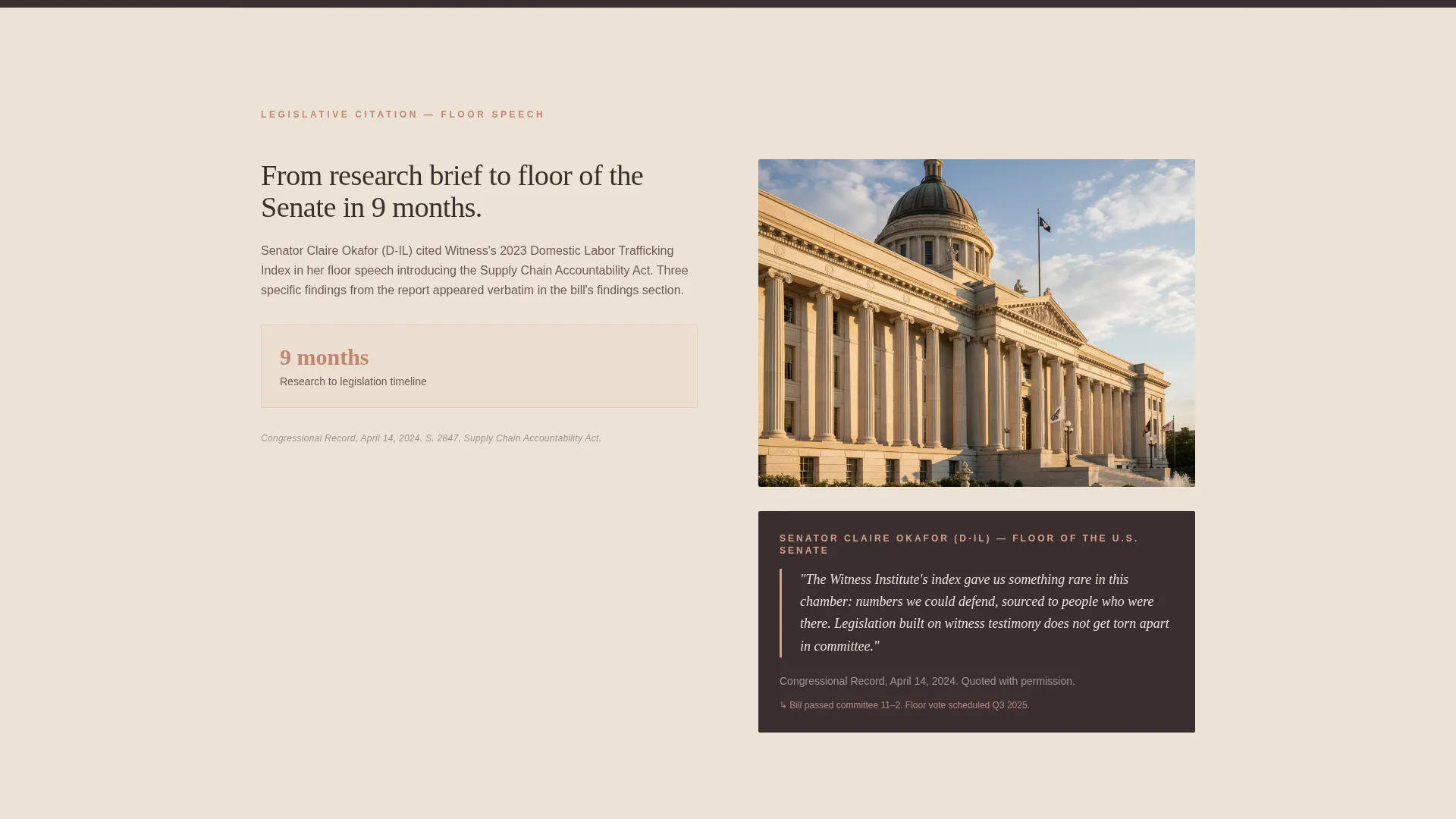 Anti-Trafficking Research Landing Page Template