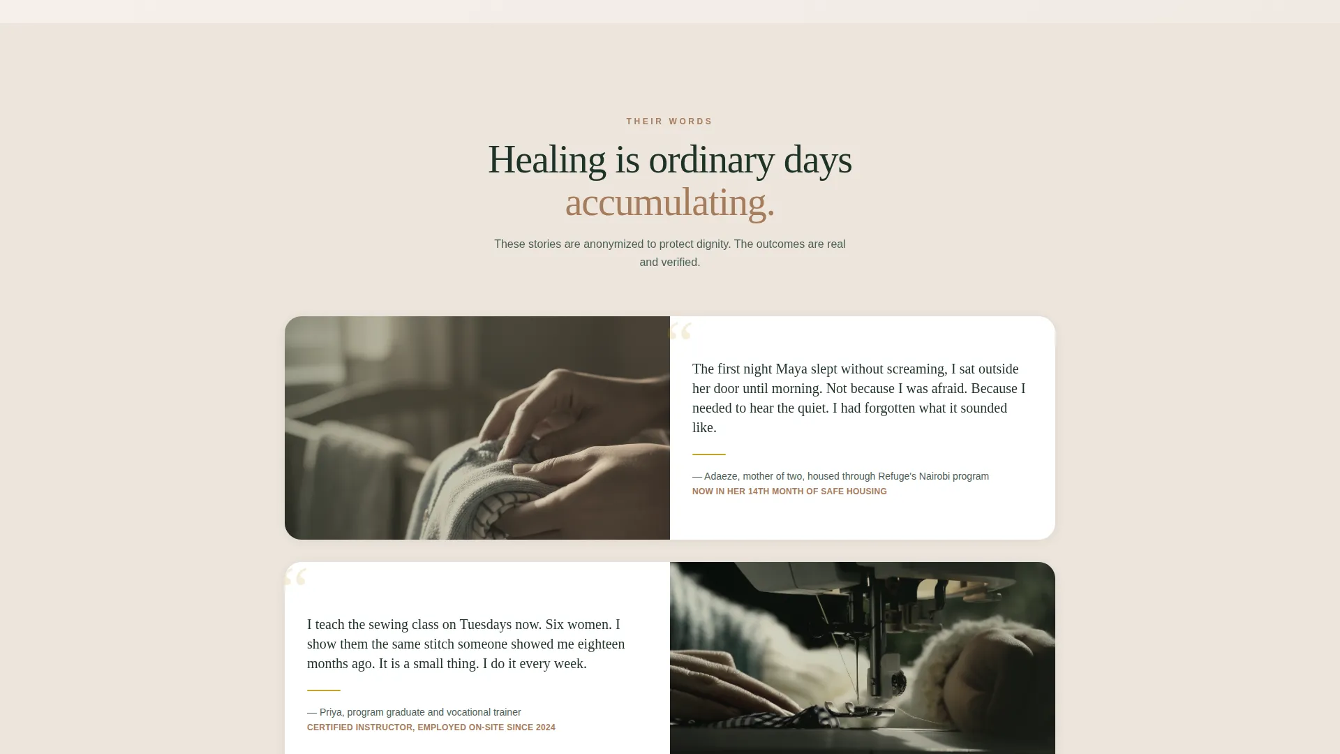 Anti-Trafficking Nonprofit Donation Landing Page Template