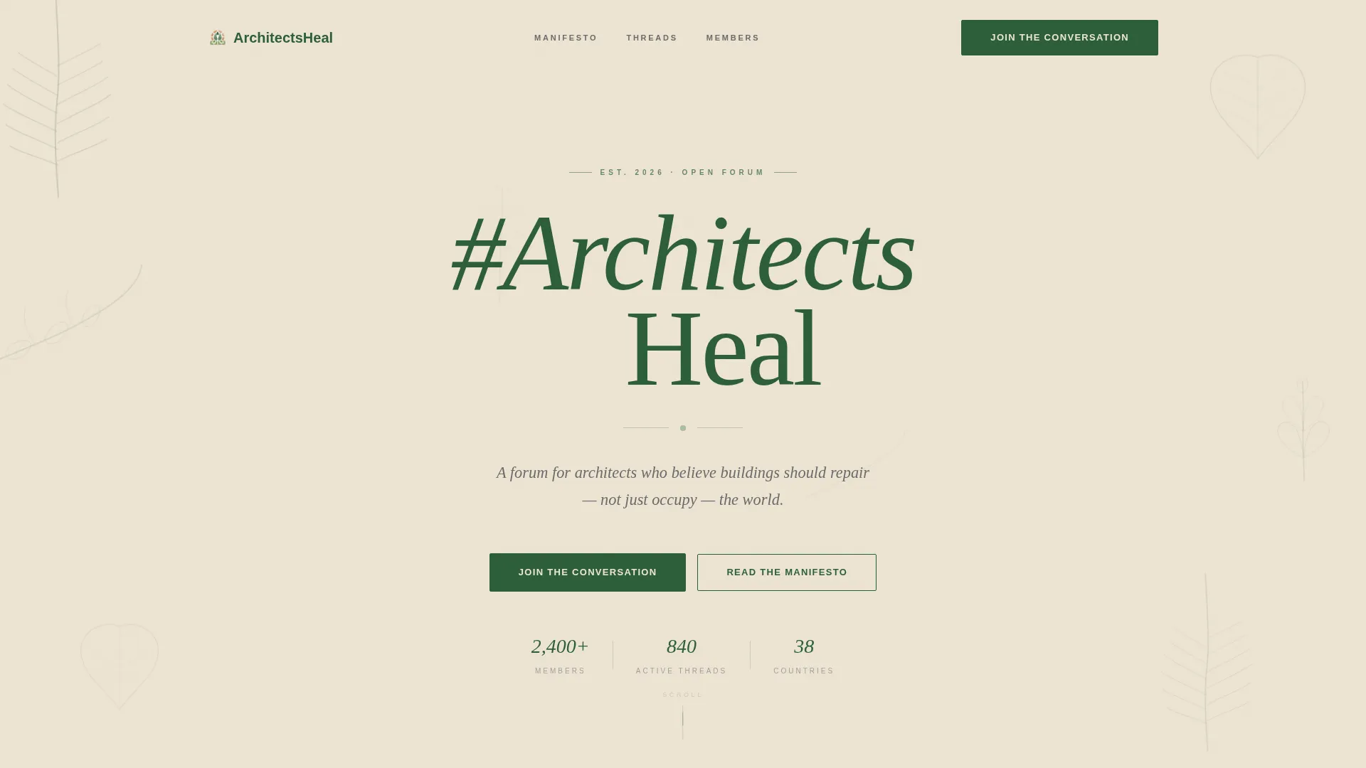 Architects Forum Landing Page Template