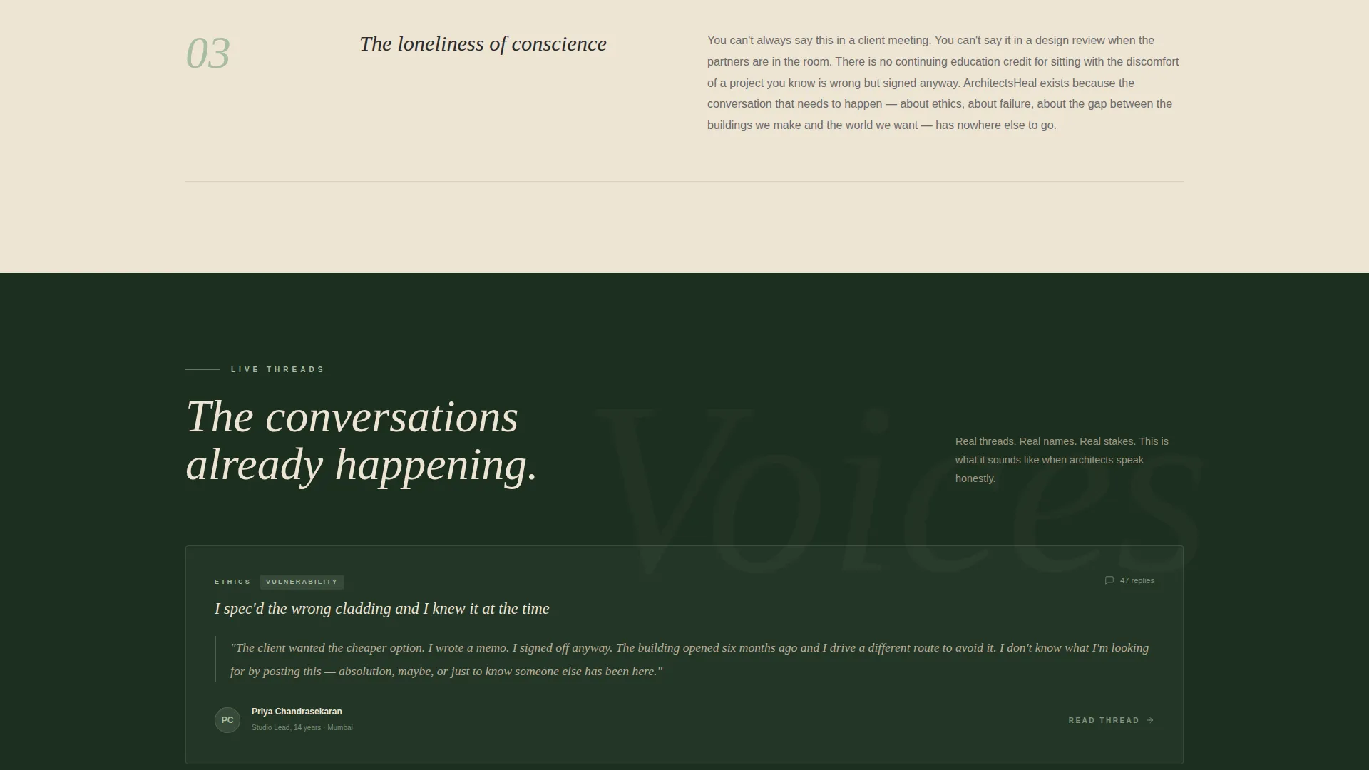 Architects Forum Landing Page Template