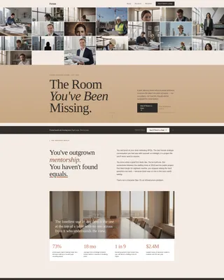 Architects Peer Advisory Board Landing Page Template