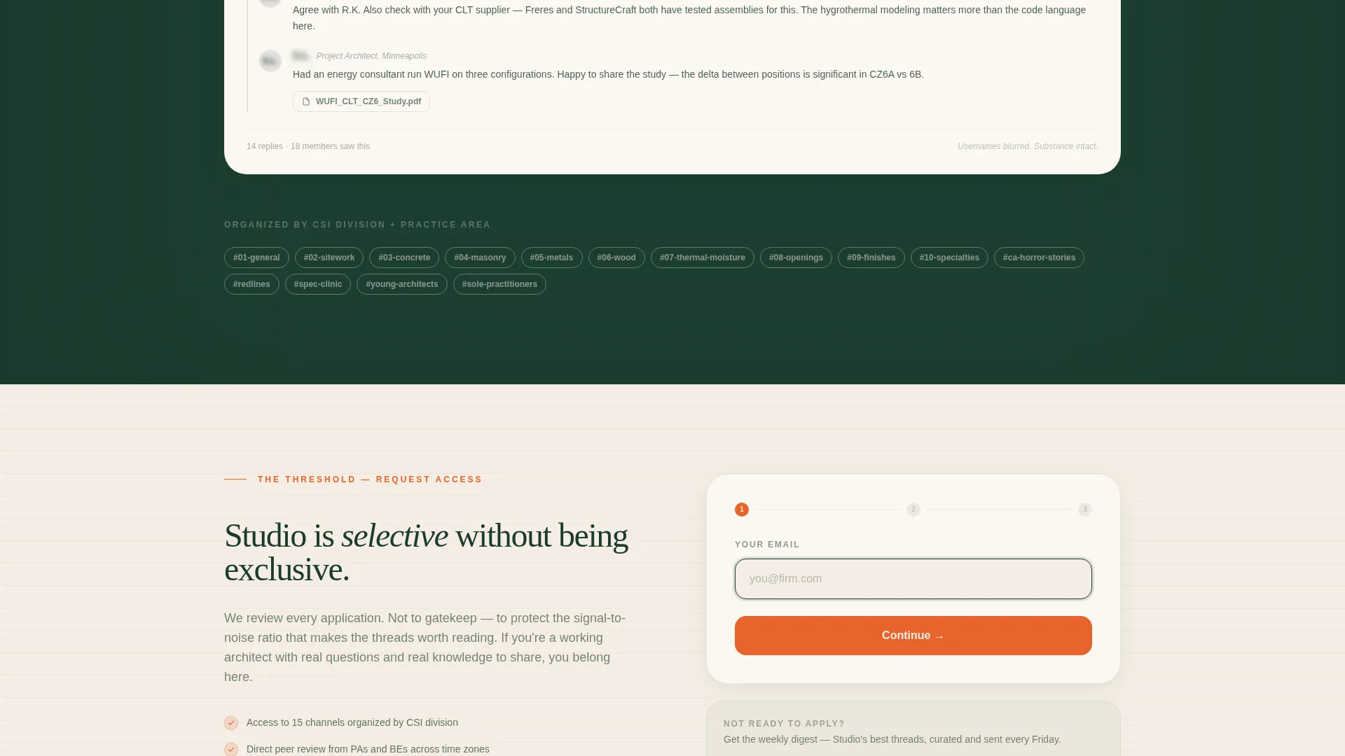 Architects Community Landing Page Template
