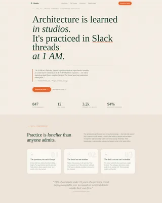 Architects Community Landing Page Template
