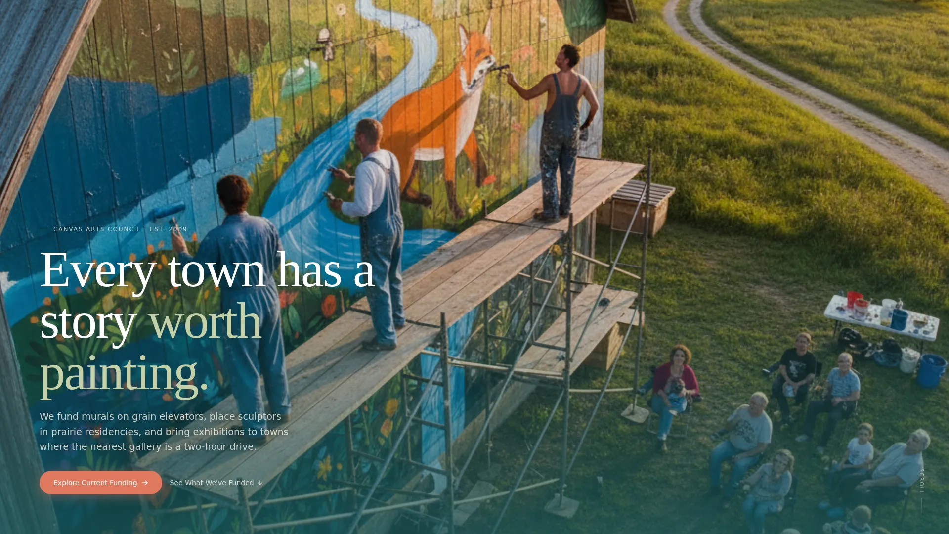 Art Council Landing Page Template for Rural Nonprofits