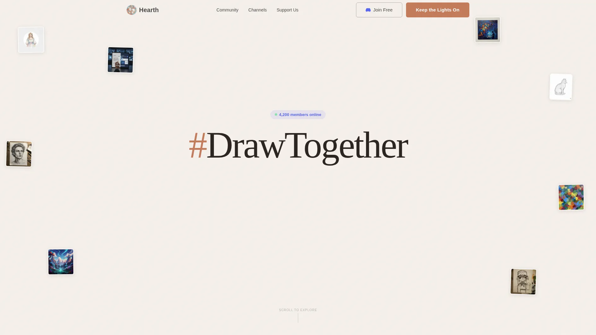 Artists & Illustrators Discord Community Landing Page