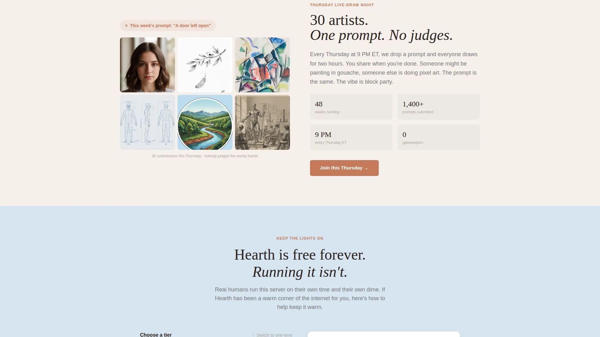 Artists & Illustrators Discord Community Landing Page