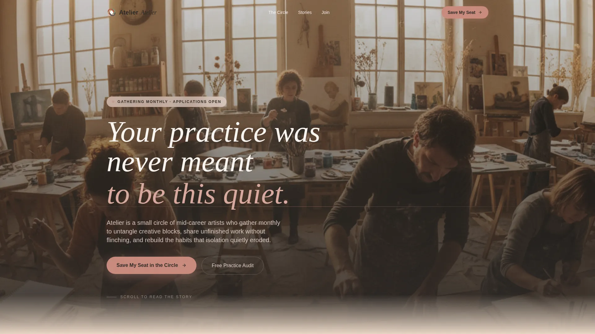 Artists & Illustrators Mastermind Landing Page