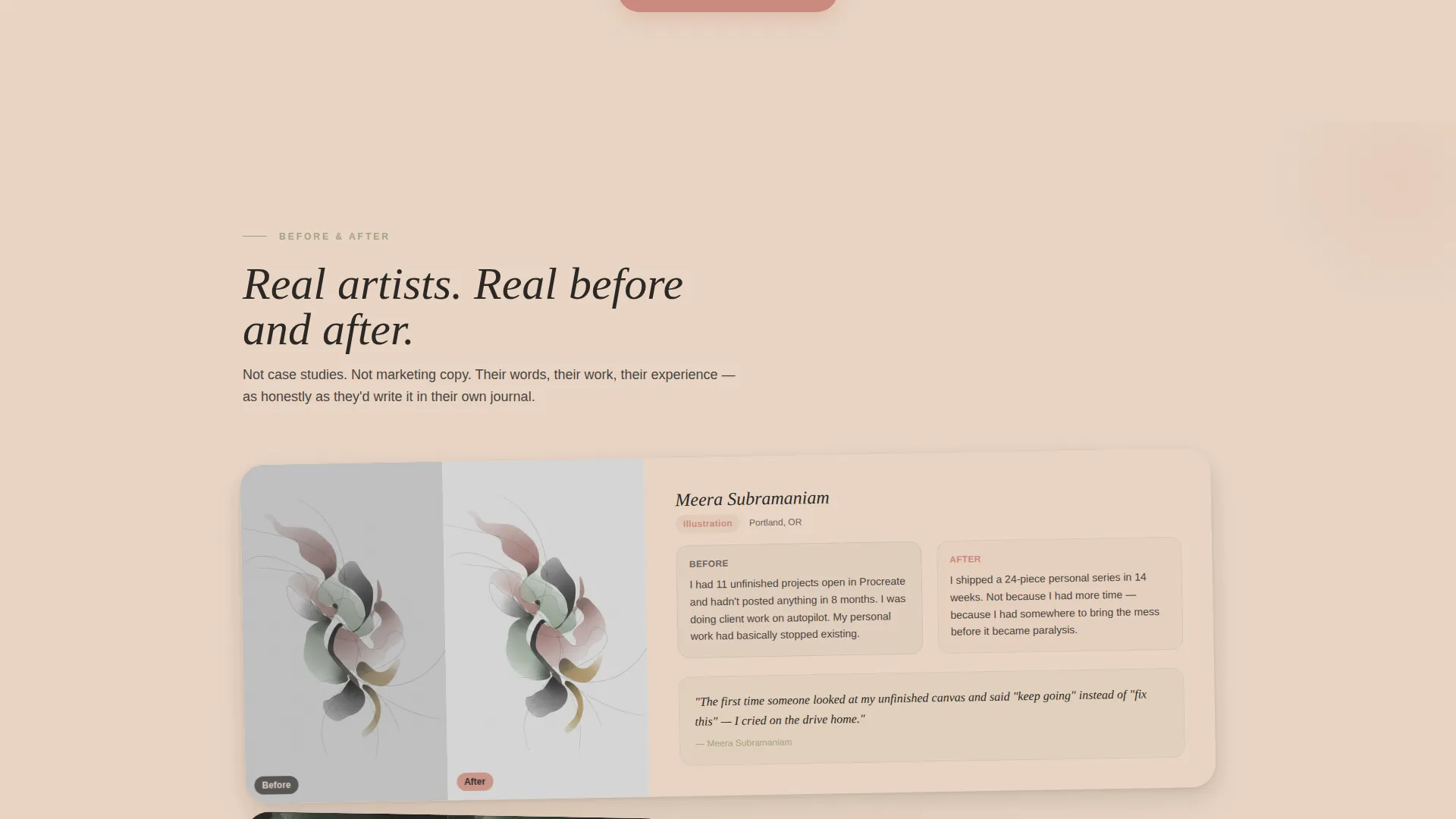 Artists & Illustrators Mastermind Landing Page