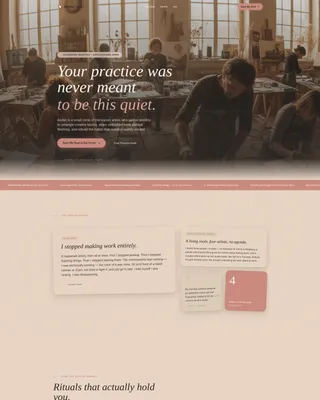 Artists & Illustrators Mastermind Landing Page