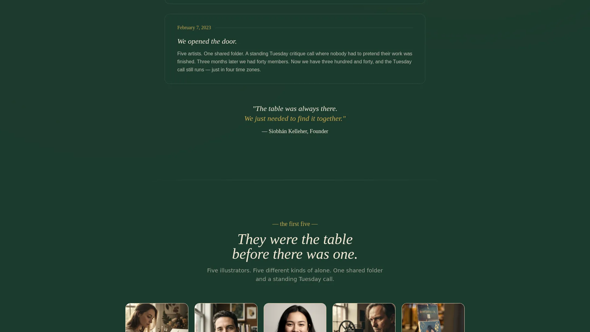 Artists & Illustrators Community Landing Page Template