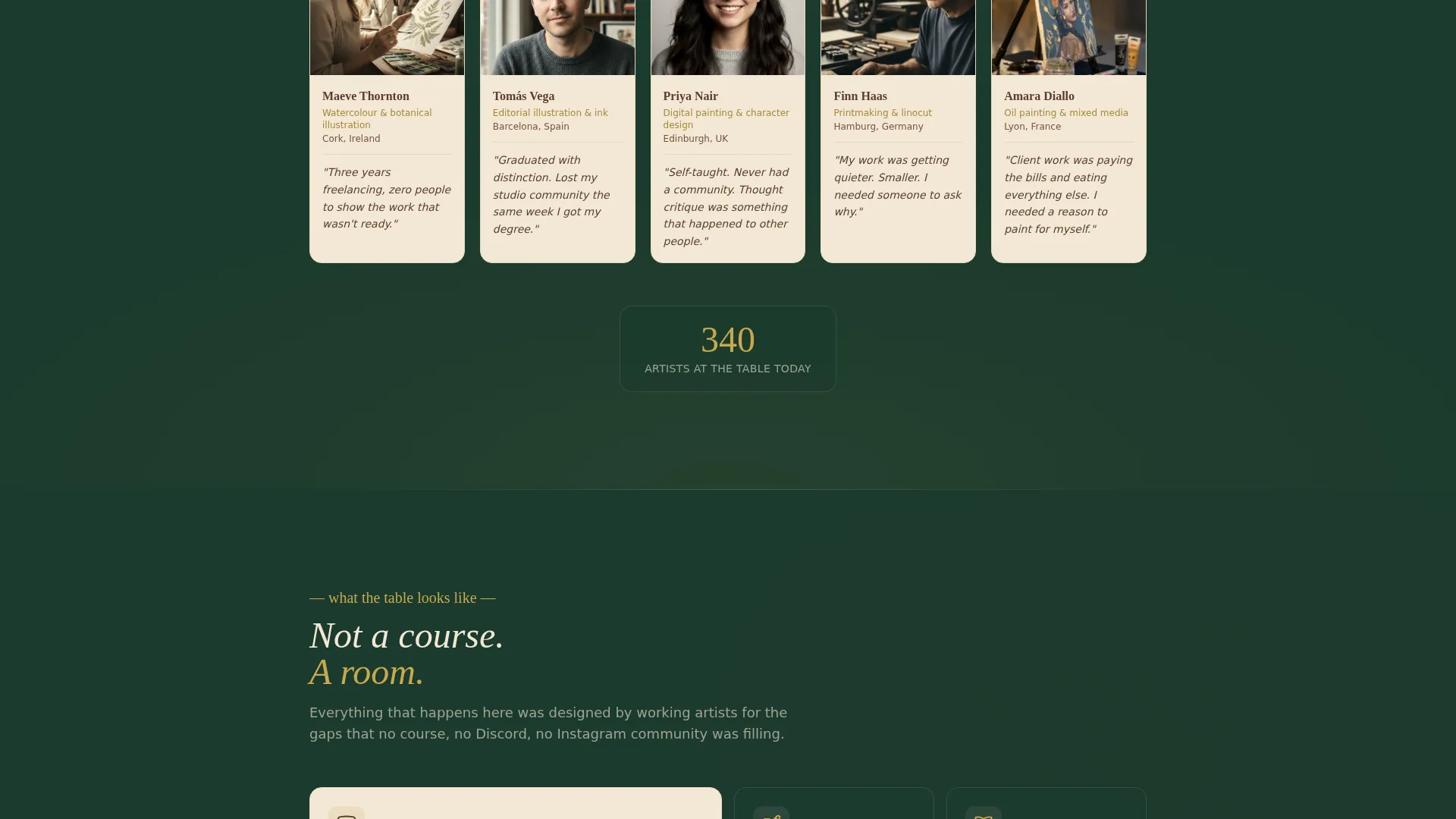Artists & Illustrators Community Landing Page Template