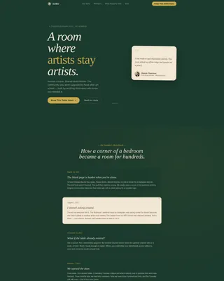 Artists & Illustrators Community Landing Page Template