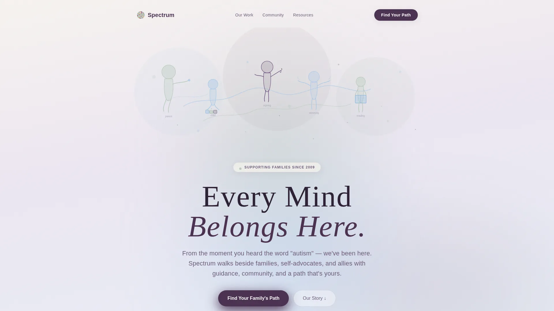 Autism Support Nonprofit Landing Page Template