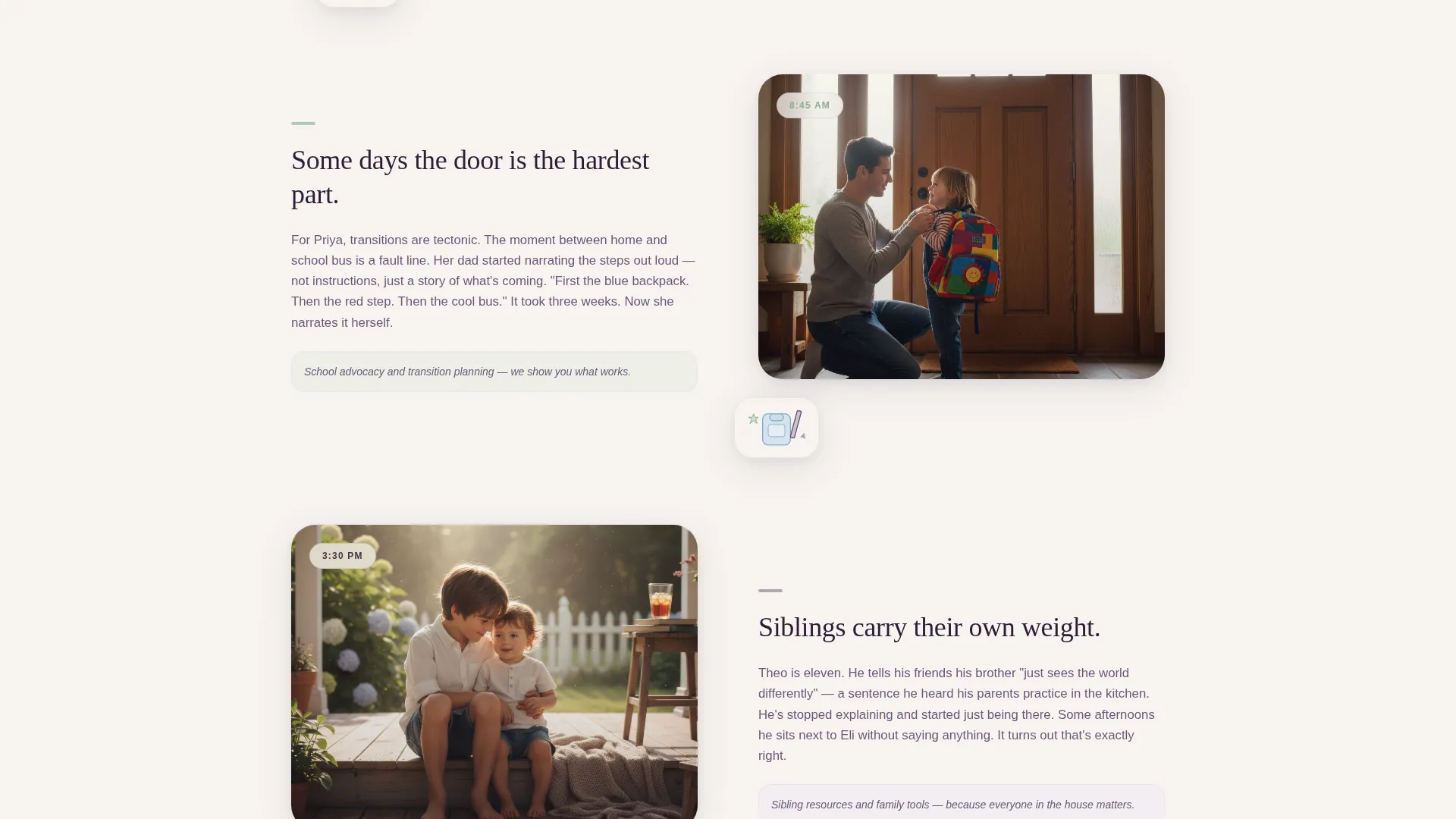 Autism Support Nonprofit Landing Page Template