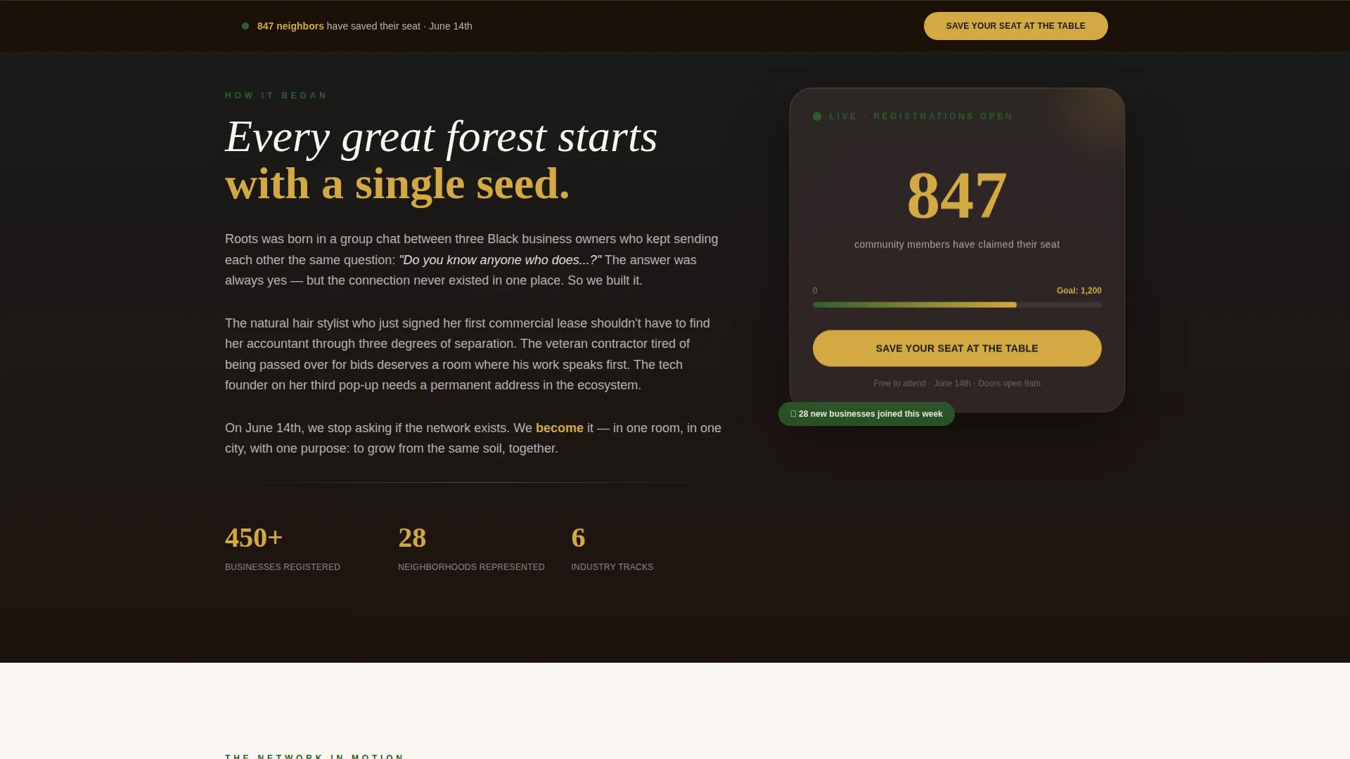 Black Business Network Event Landing Page Template