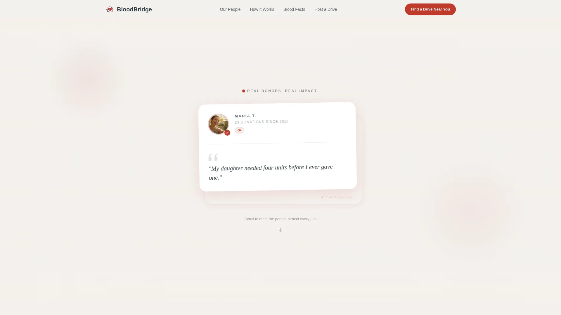 Blood Drive Landing Page Template