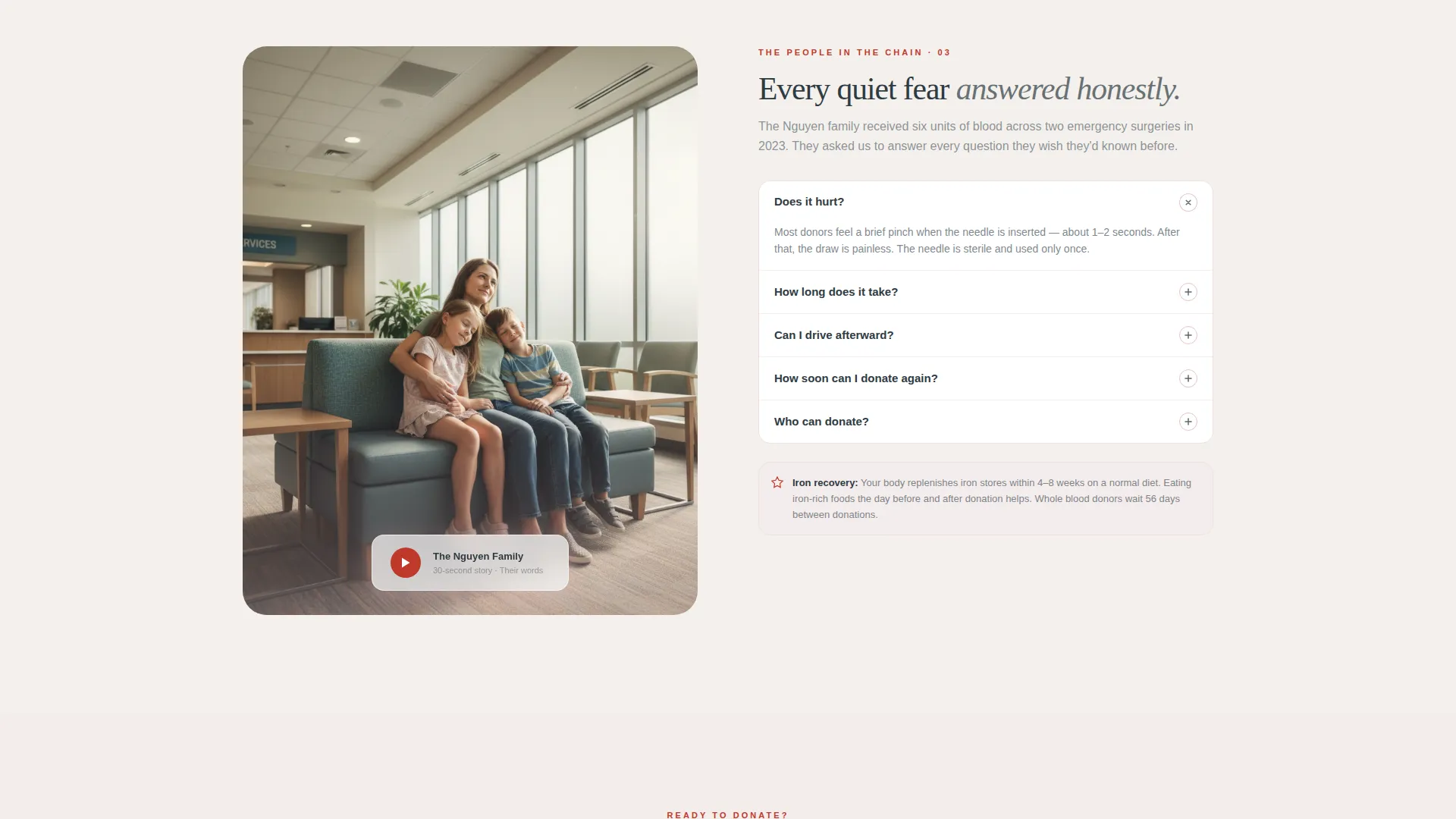 Blood Drive Landing Page Template