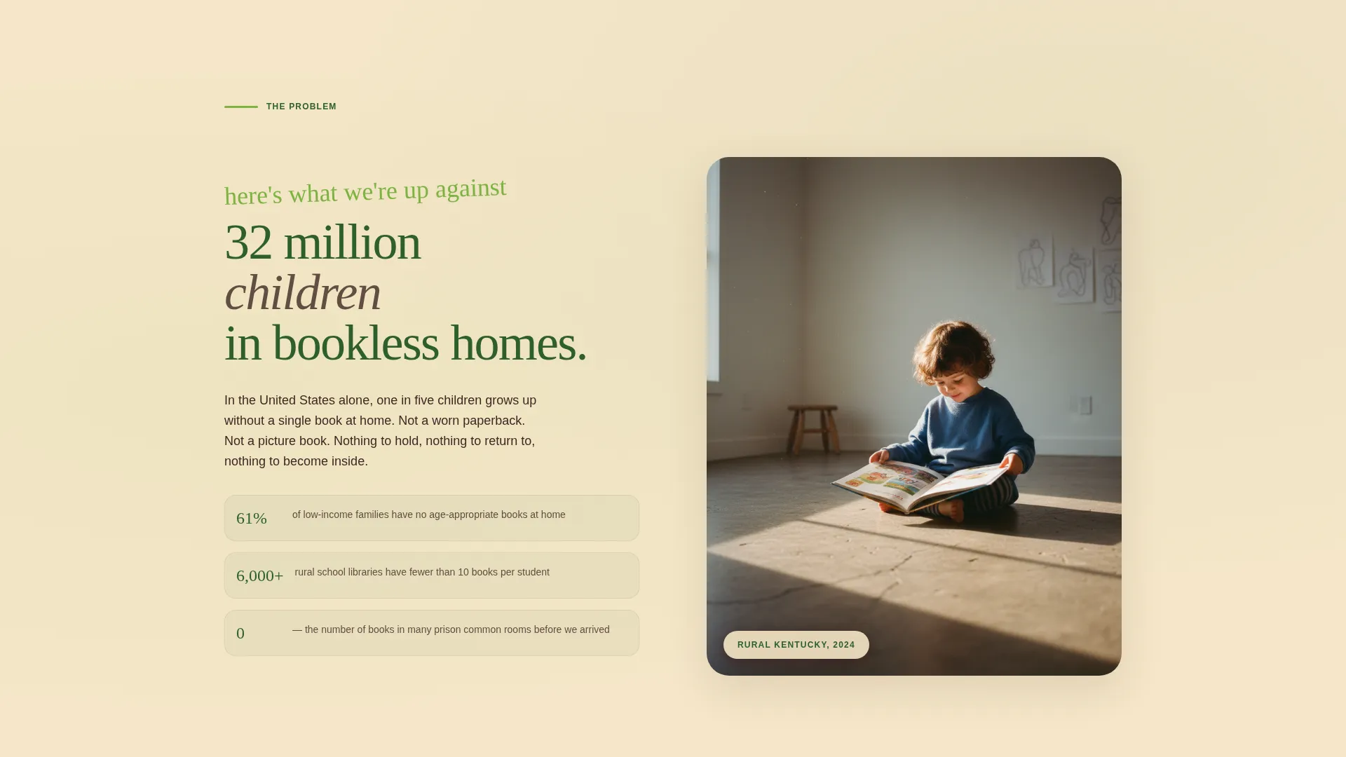 Book Distribution Charity Fundraising Landing Page