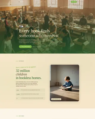 Book Distribution Charity Fundraising Landing Page