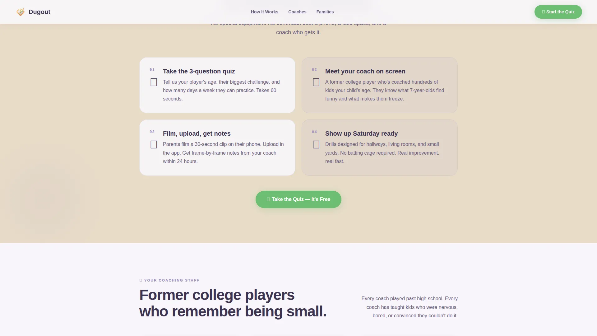 Kids Baseball Specialist Booking Website Template