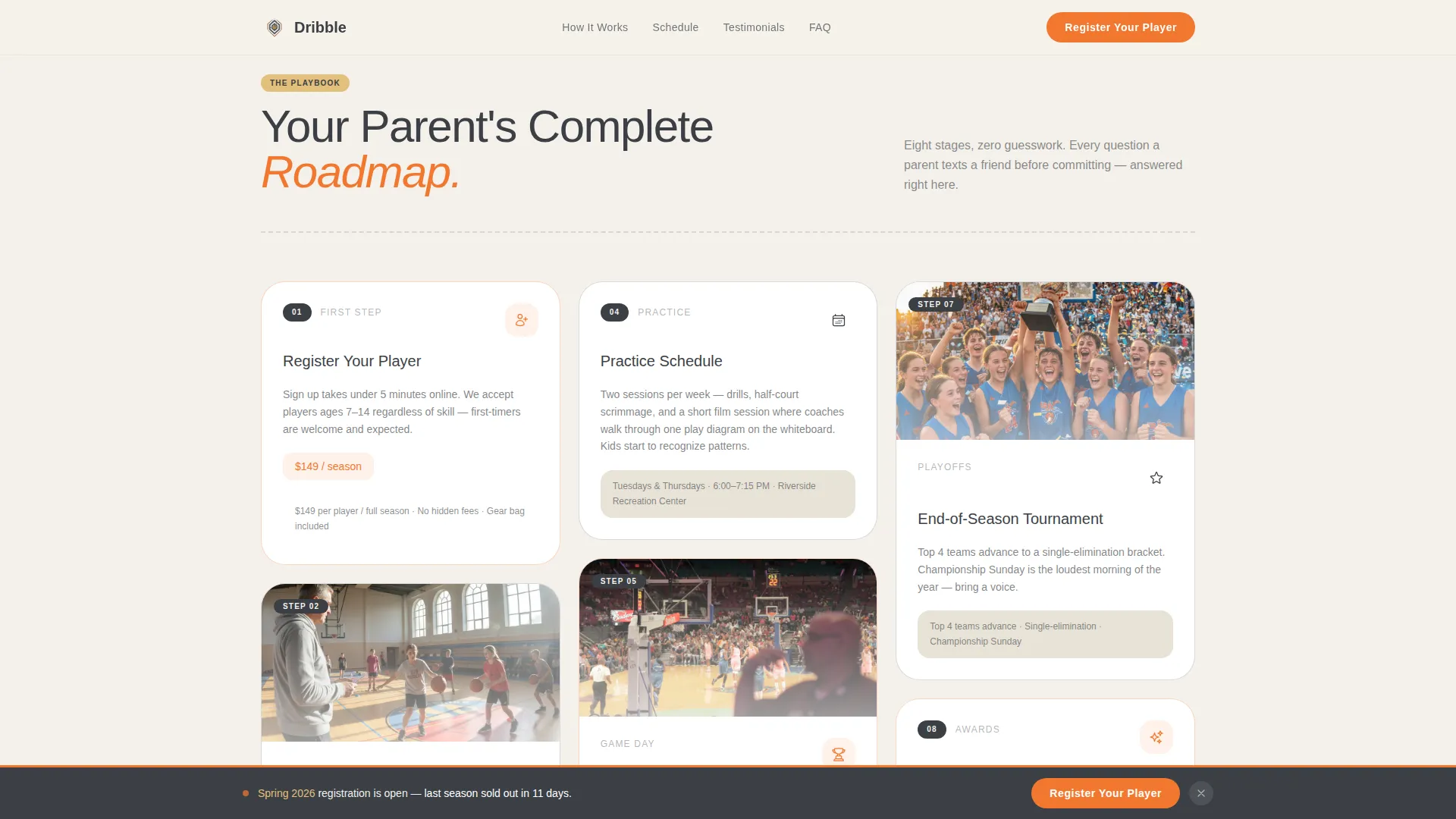 Kids Basketball Professional Website Template