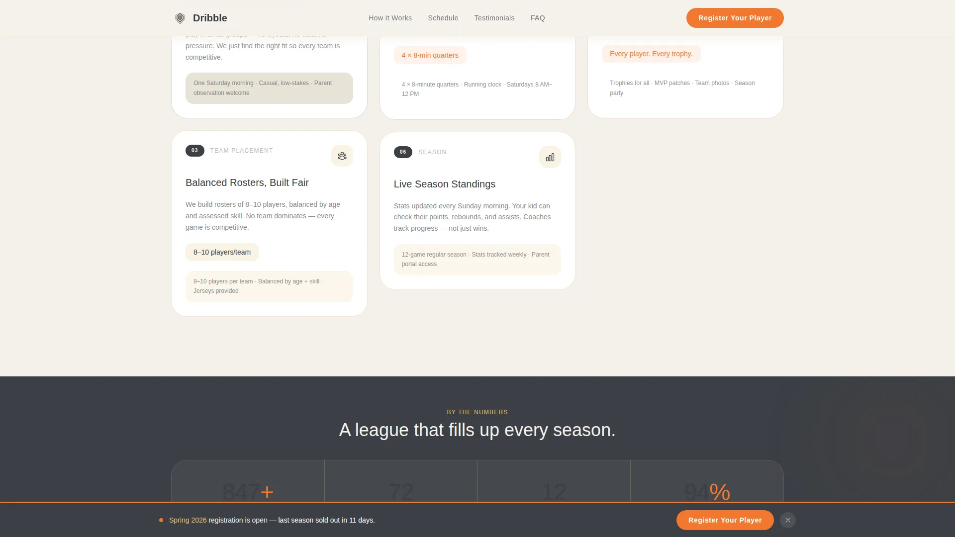 Kids Basketball Professional Website Template