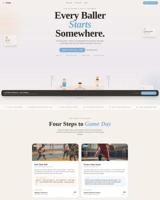 Kids Basketball Gear Landing Page Template