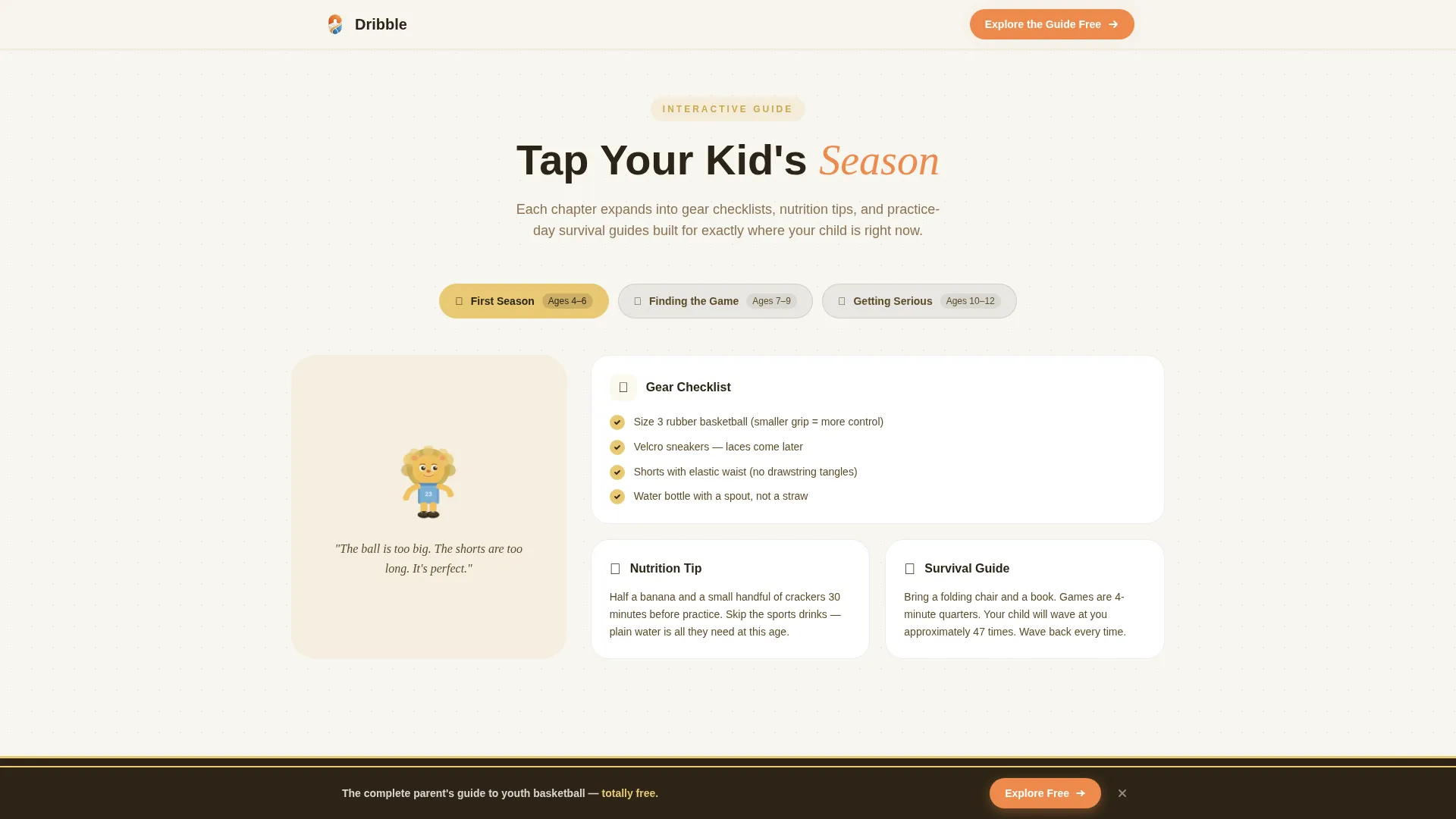 Kids Basketball Specialist Professional Website Template