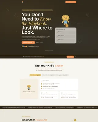 Kids Basketball Specialist Professional Website Template
