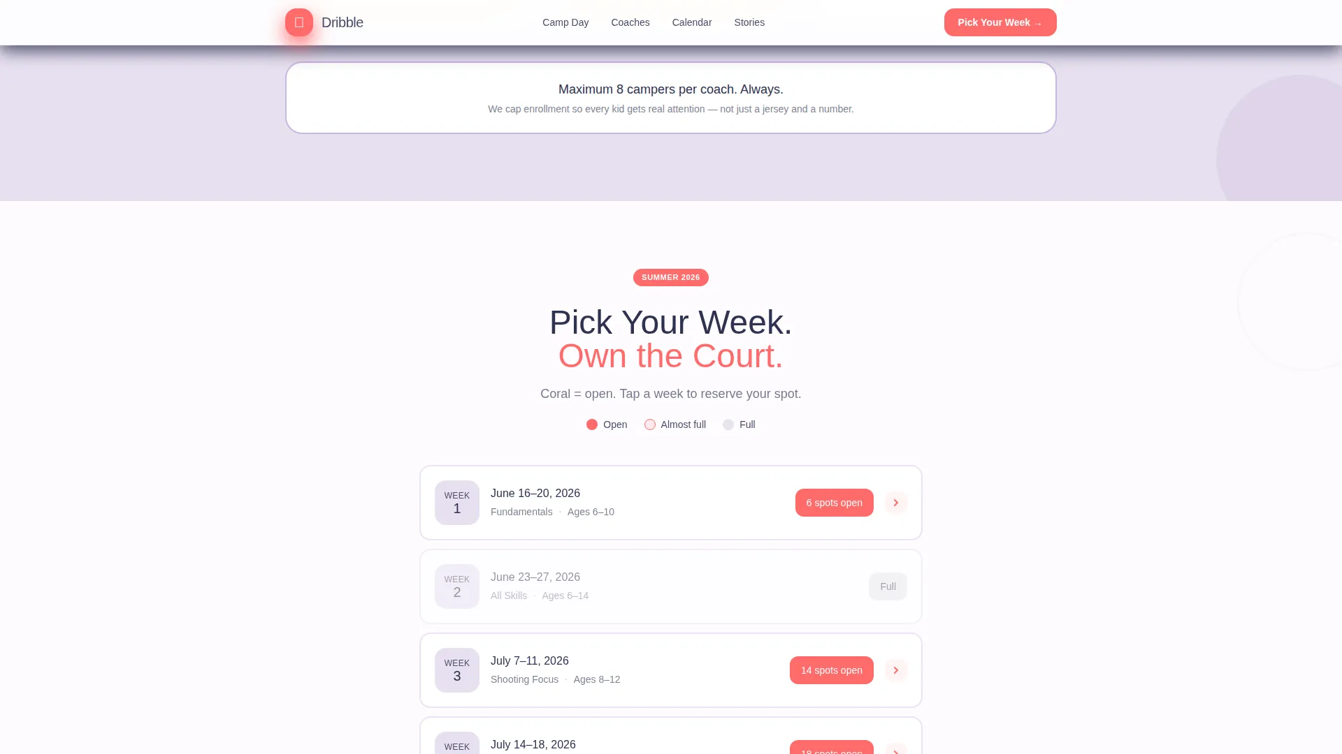 Kids Basketball Professional Website Template