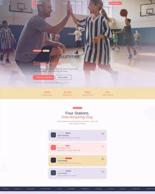Kids Basketball Professional Website Template