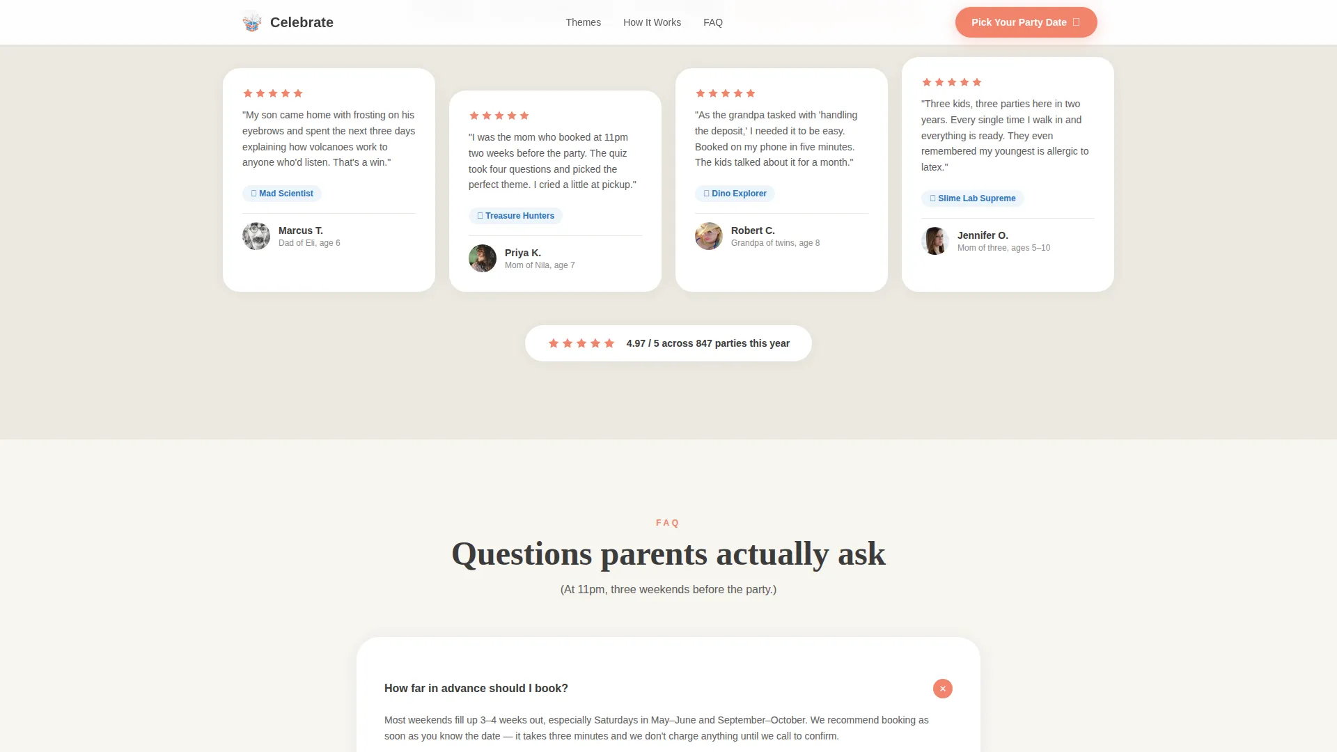 Kids Party & Entertainment Advanced Booking Website Template