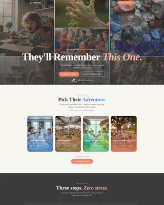 Kids Party & Entertainment Advanced Booking Website Template