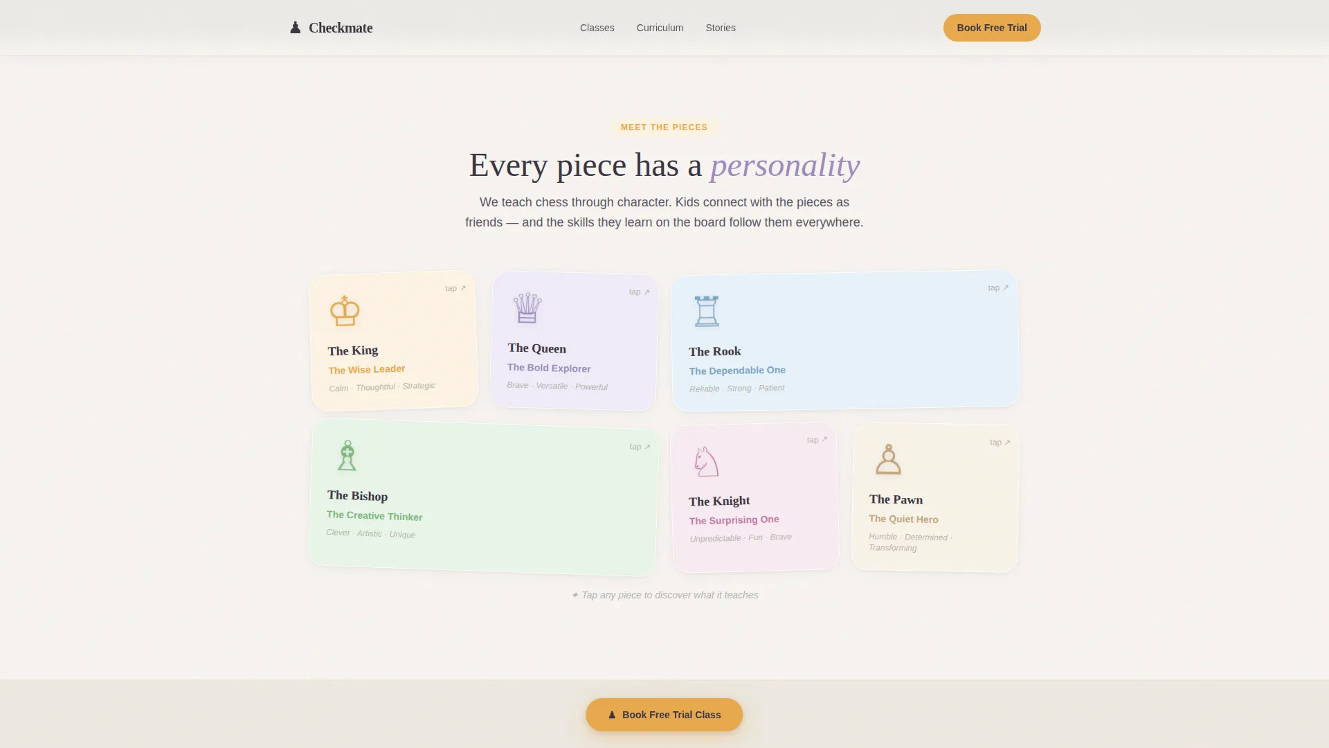 Kids Chess Booking Website Template