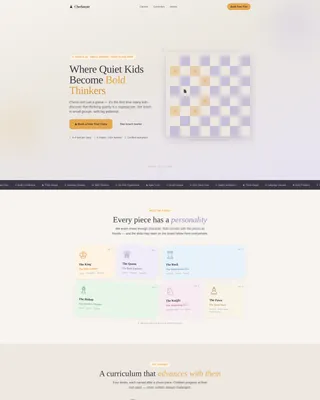 Kids Chess Booking Website Template