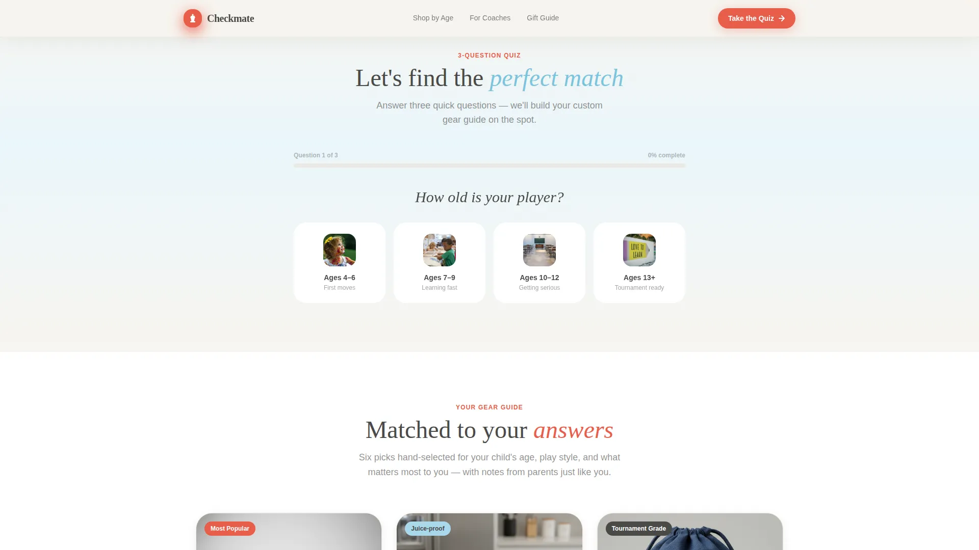 Kids Chess Specialist Booking Website Template