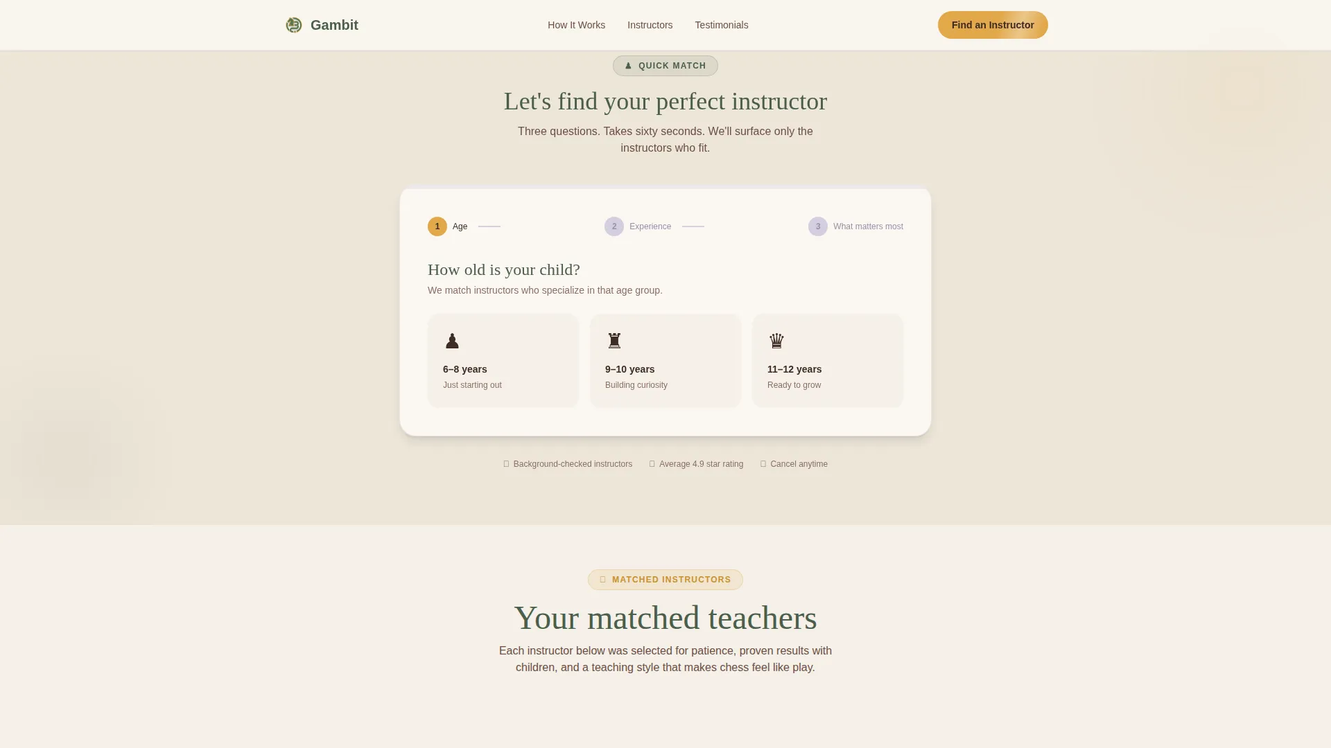 Kids Chess Instructor Directory Landing Page Template